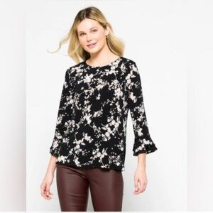 Karl Lagerfeld- Black and White Boxy Blouse Size L